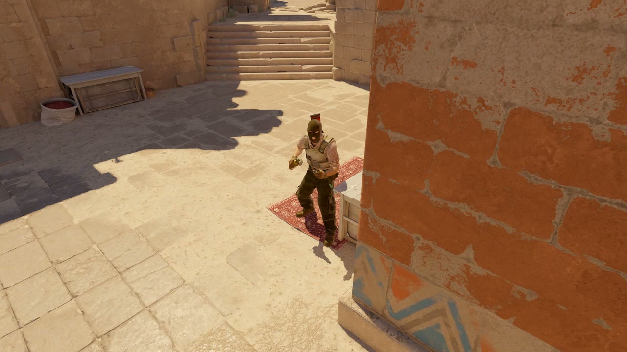 Third-person view of the setup position