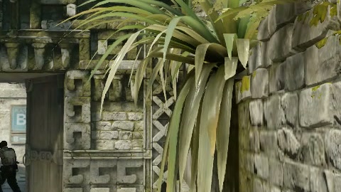 Close-up of the aim point just before the throw