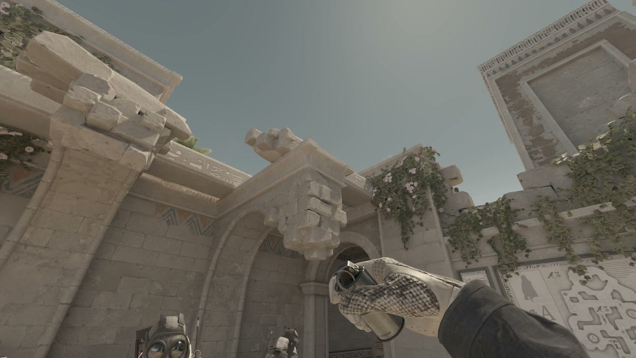 Third-person view of the setup position