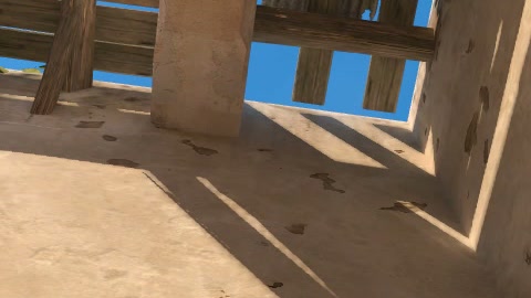 Close-up of the aim point just before the throw