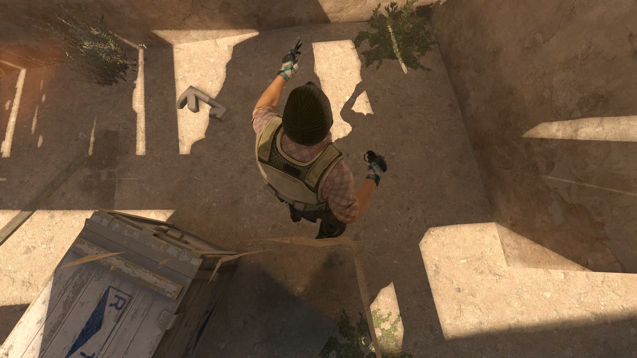 Third-person view of the setup position
