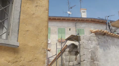 Close-up of the aim point just before the throw