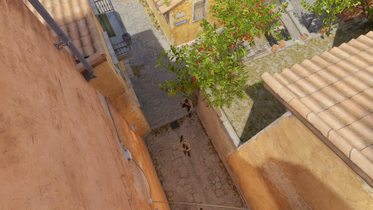 Third-person view of the setup position