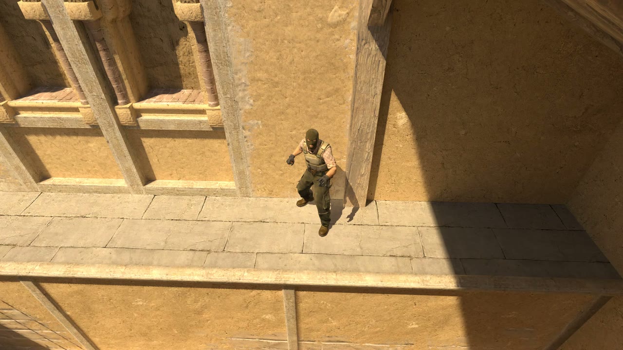 Third-person view of the setup position