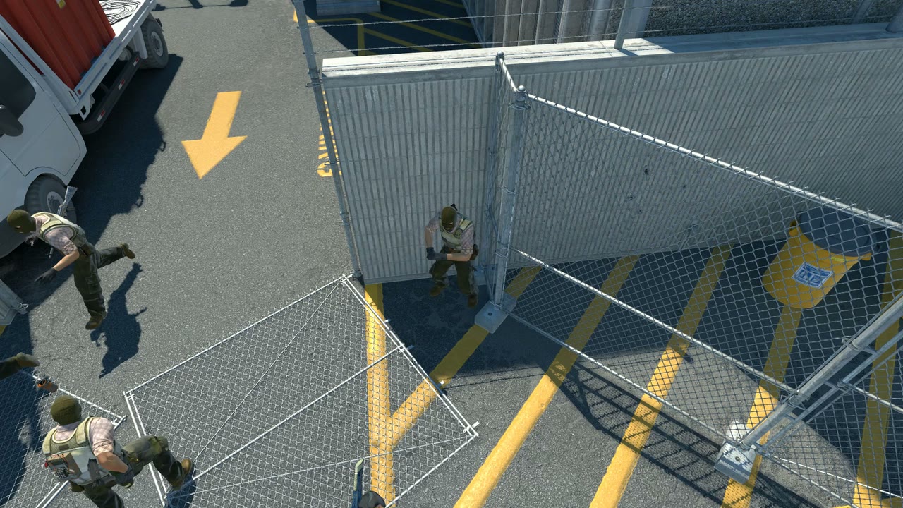 Third-person view of the setup position