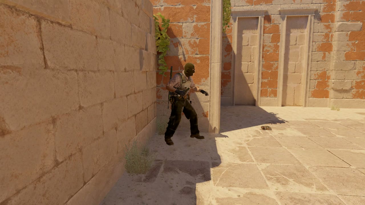 Third-person view of the setup position