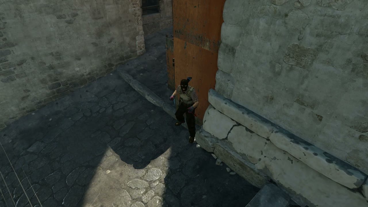 Third-person view of the setup position