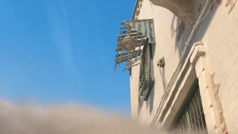 Close-up of the aim point just before the throw