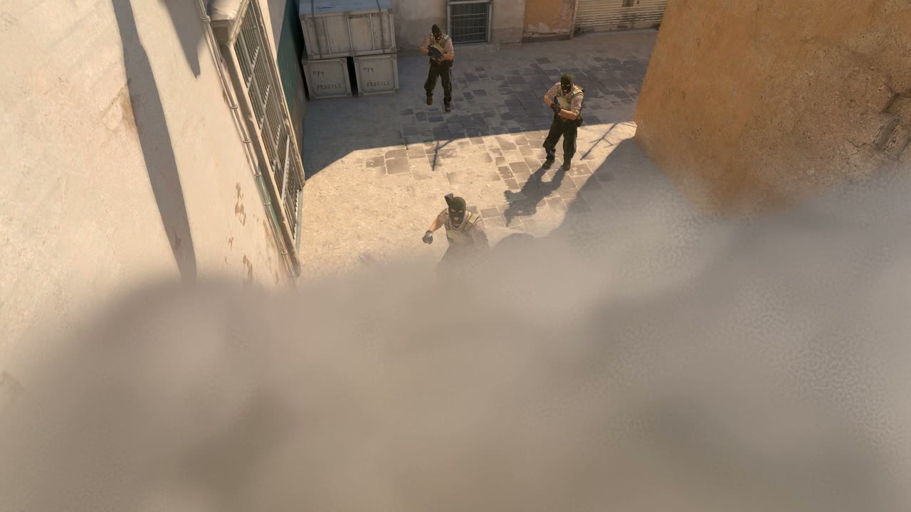 Third-person view of the setup position
