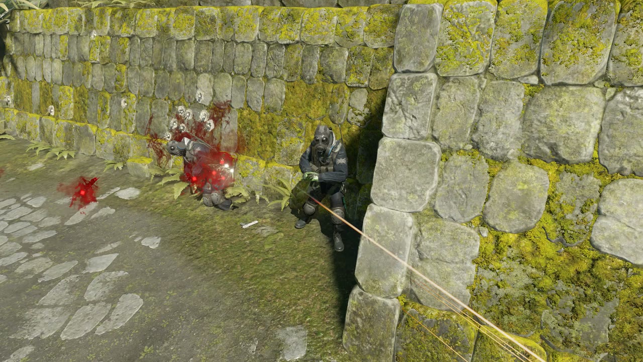 Third-person view of the setup position