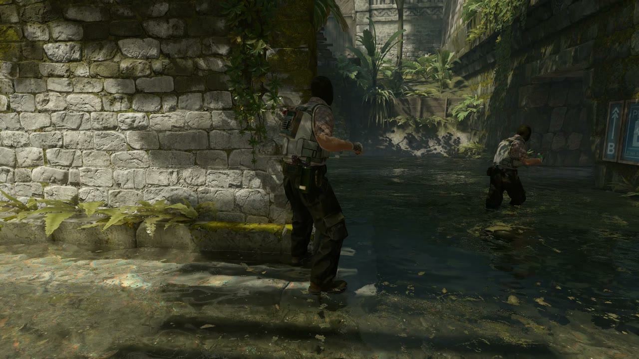 Third-person view of the setup position