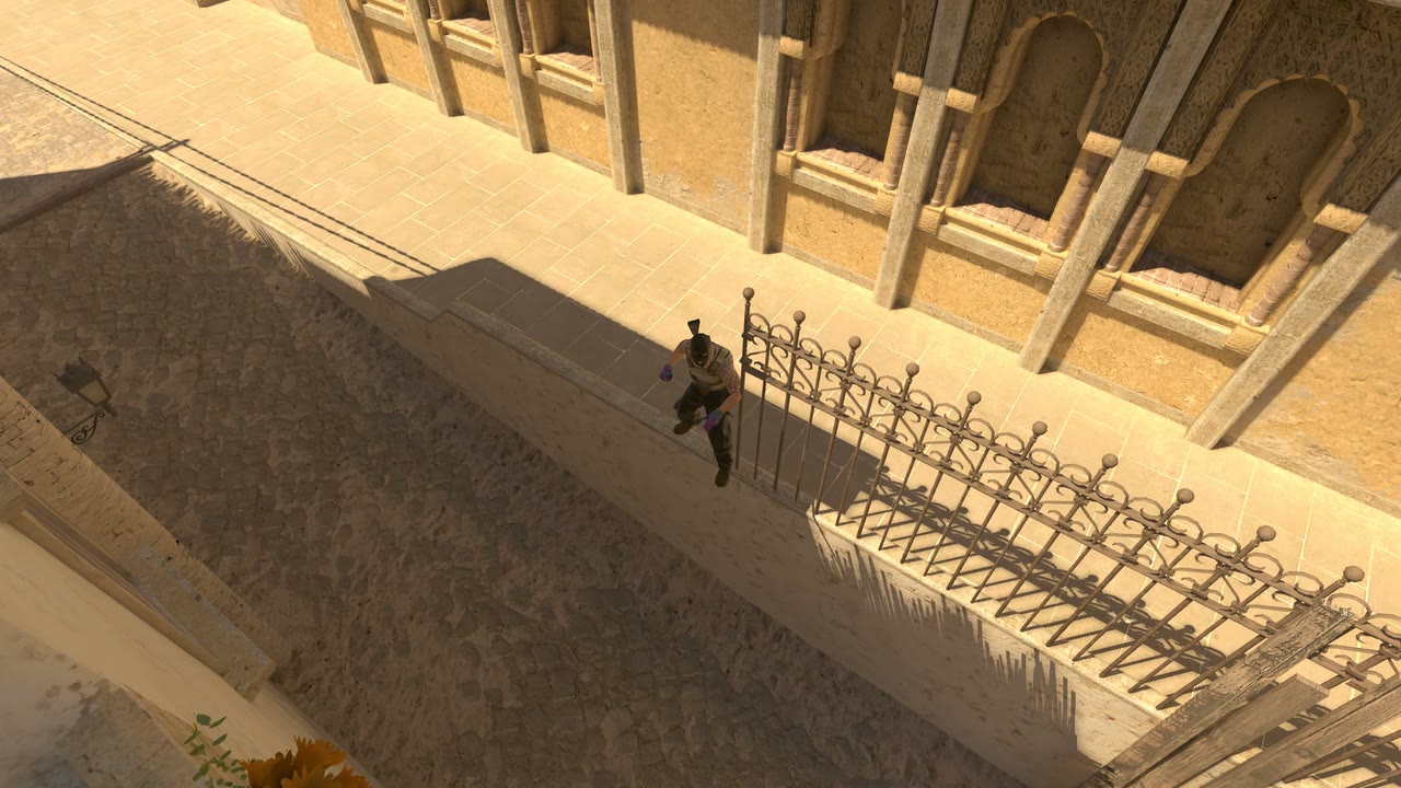 Third-person view of the setup position