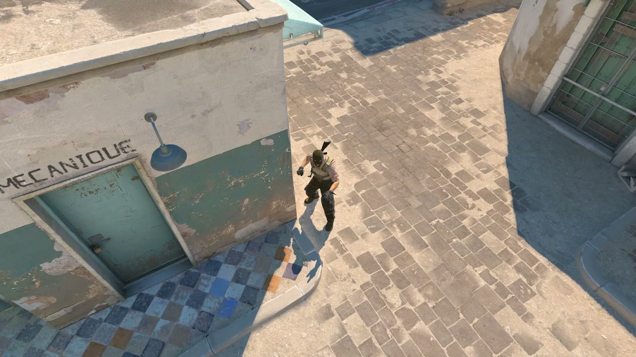 Third-person view of the setup position