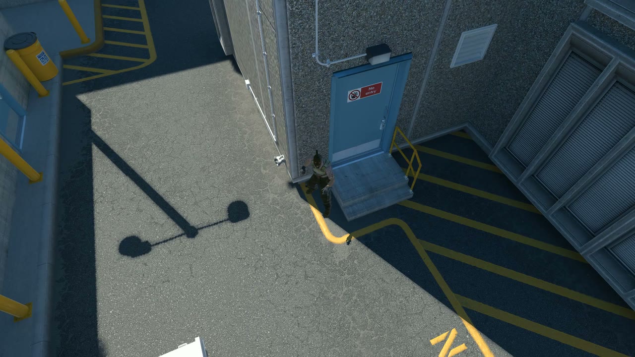 Third-person view of the setup position