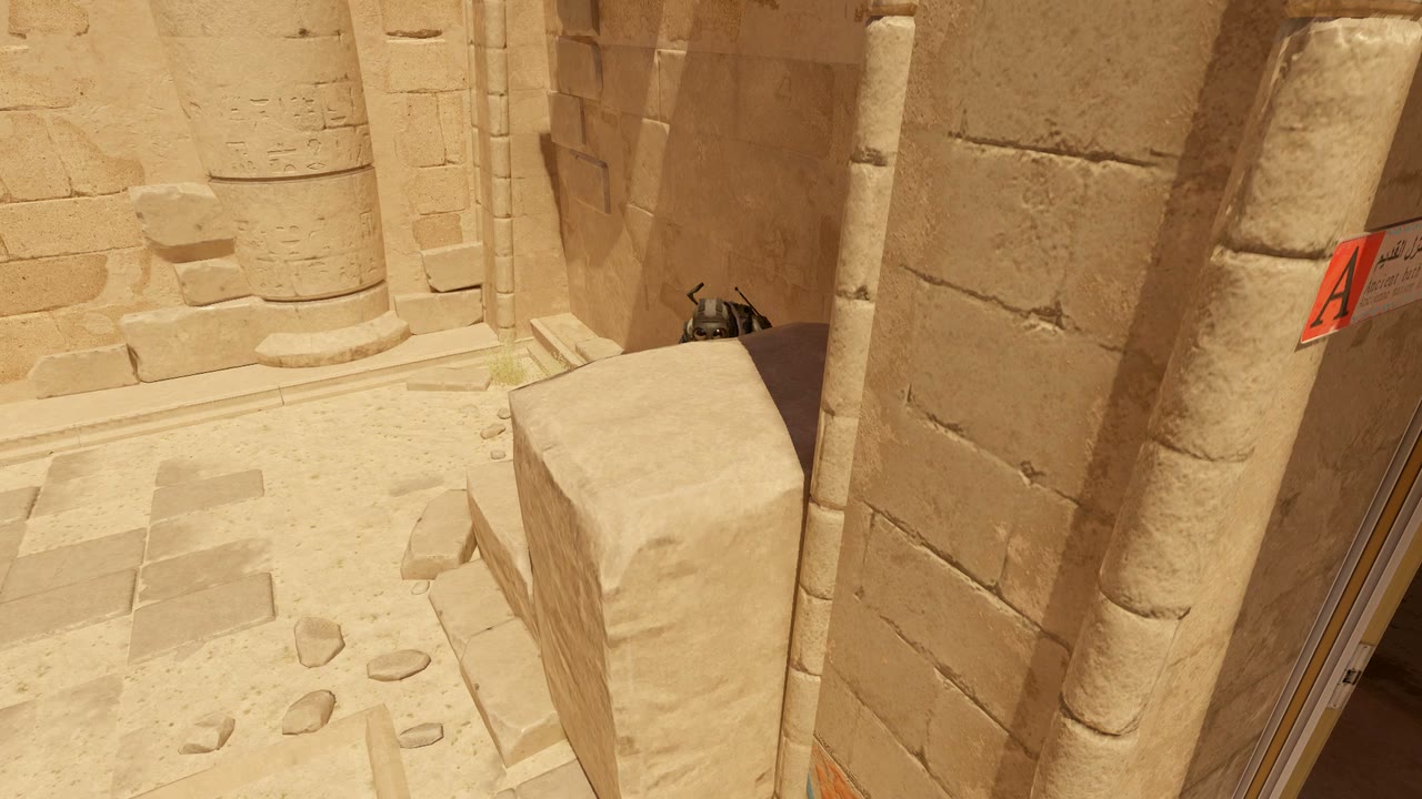 Third-person view of the setup position