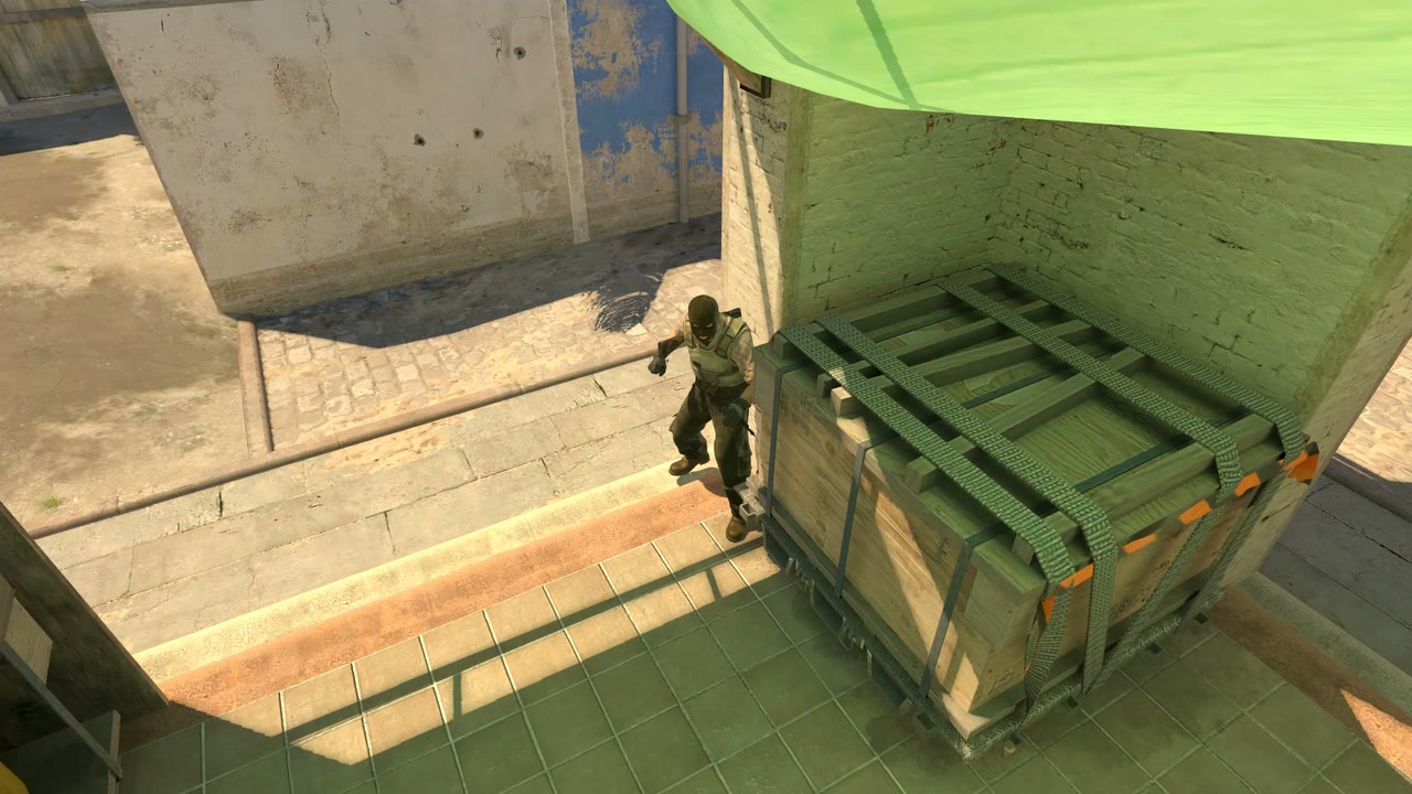 Third-person view of the setup position