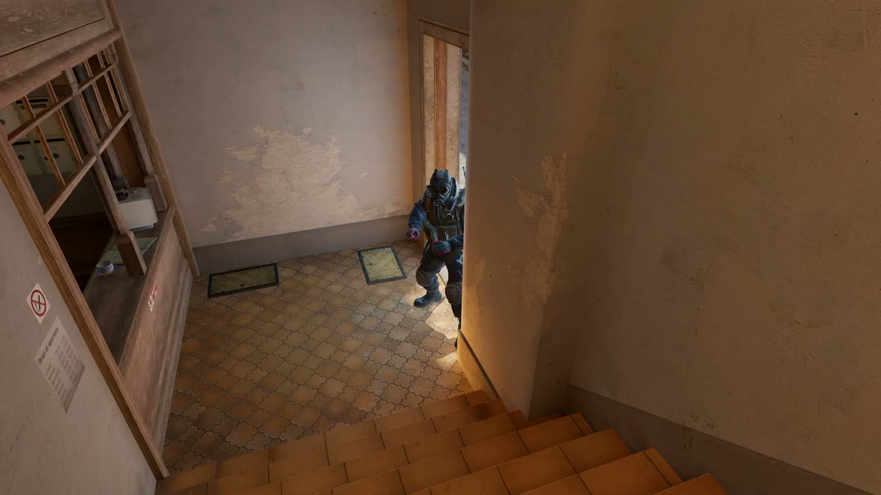 Third-person view of the setup position