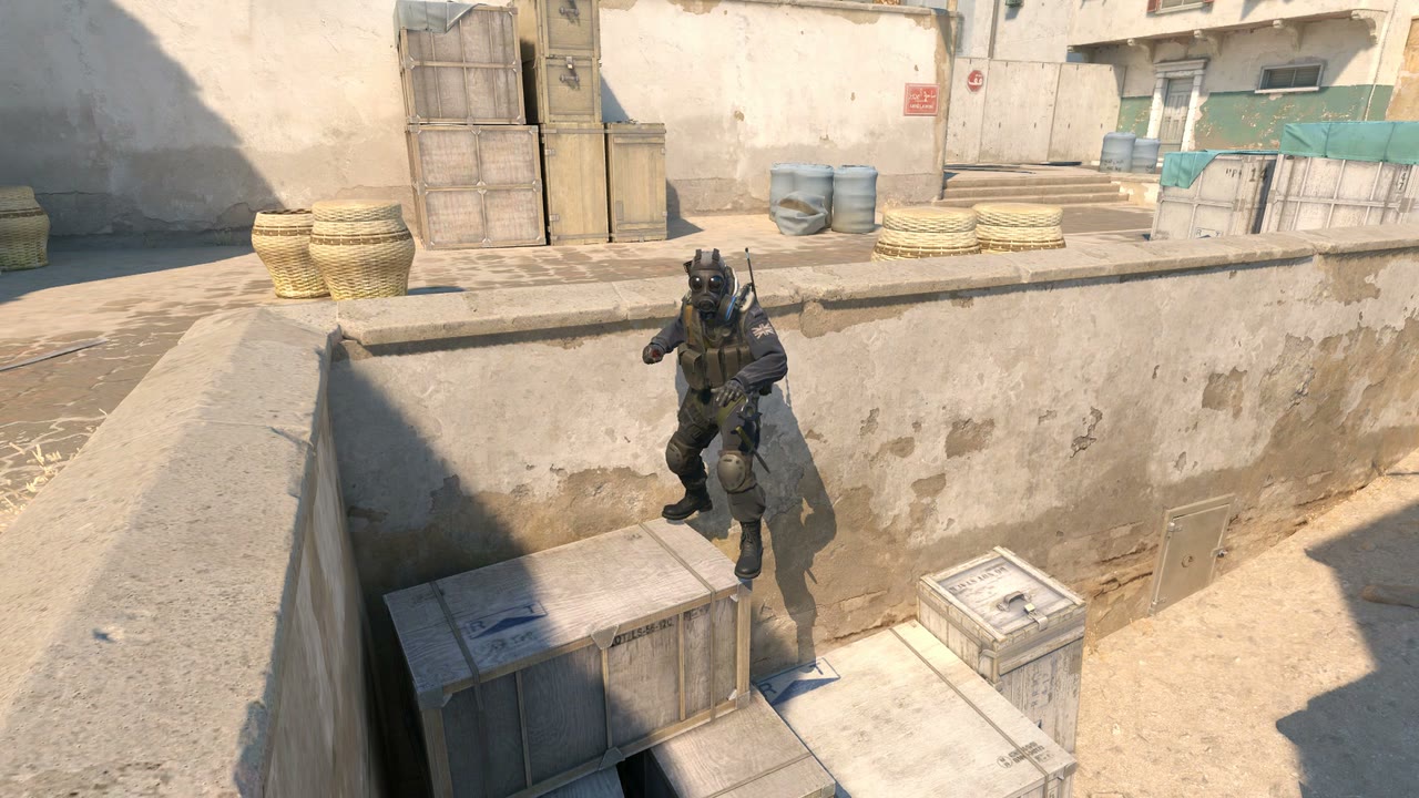 Third-person view of the setup position