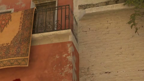 Close-up of the aim point just before the throw