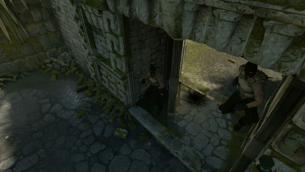 Third-person view of the setup position