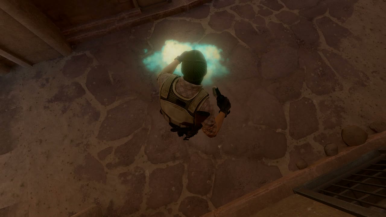 Third-person view of the setup position