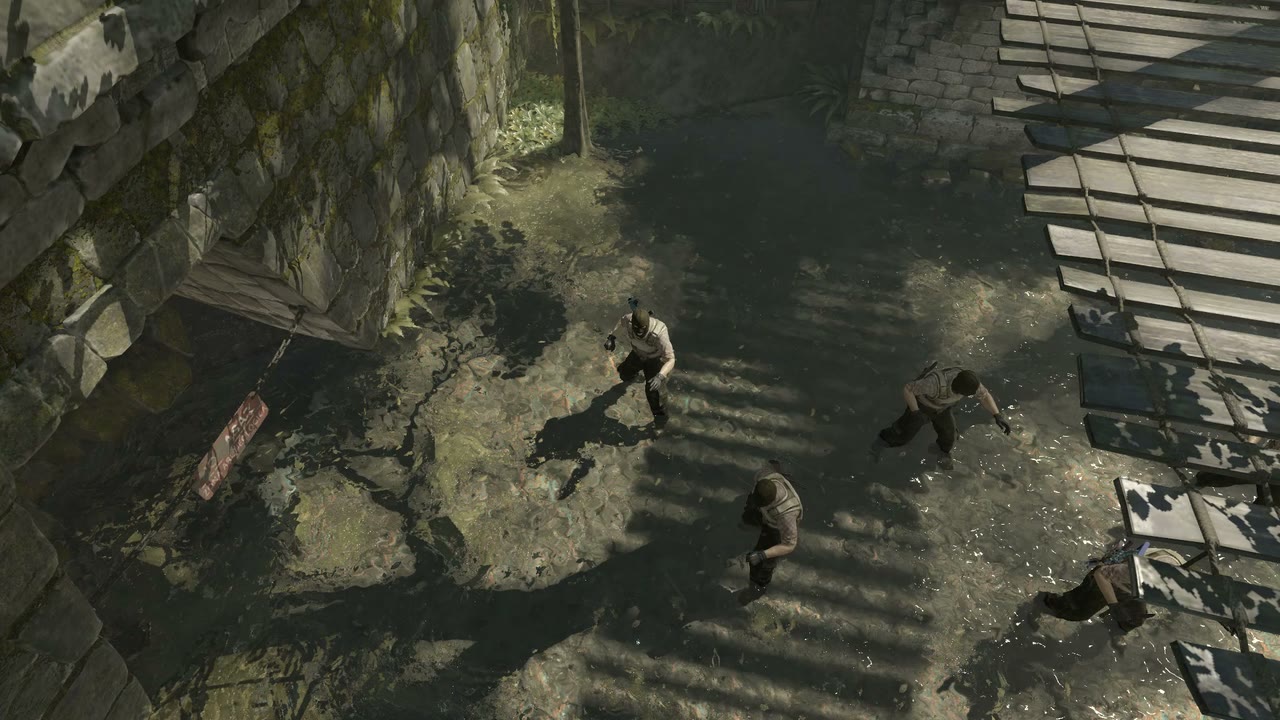 Third-person view of the setup position