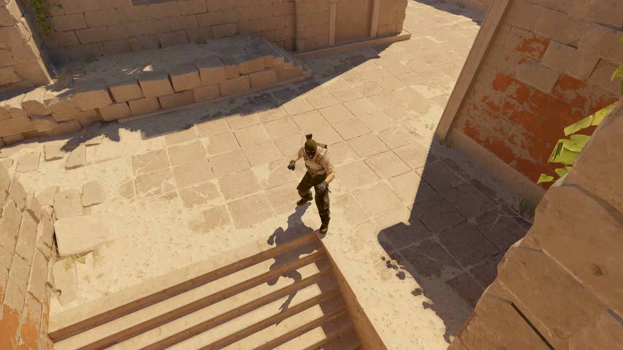 Third-person view of the setup position