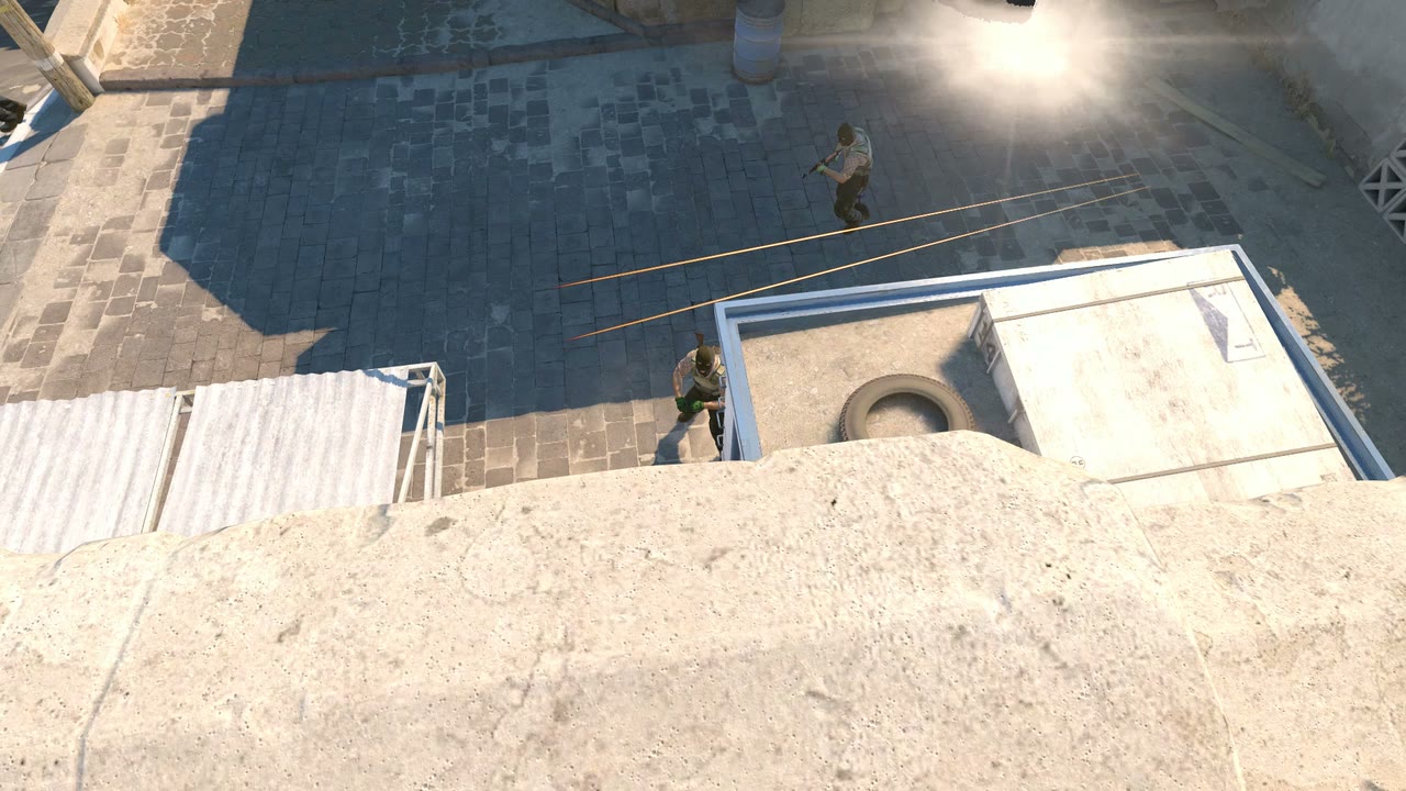 Third-person view of the setup position