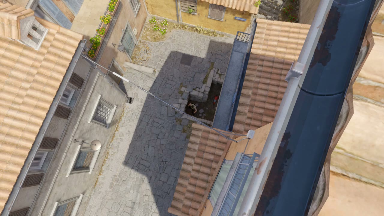 Third-person view of the setup position