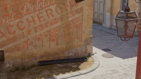 Close-up of the aim point just before the throw