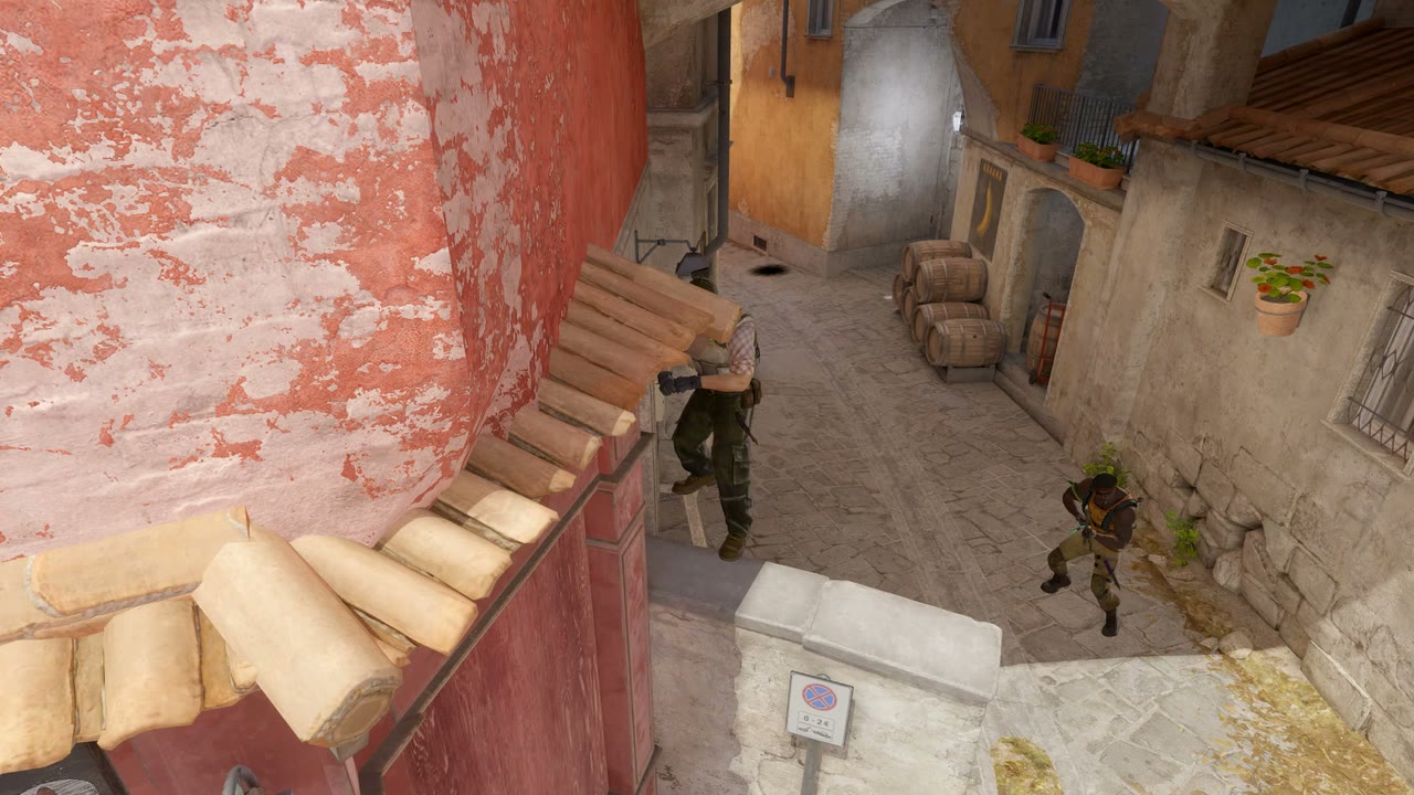 Third-person view of the setup position