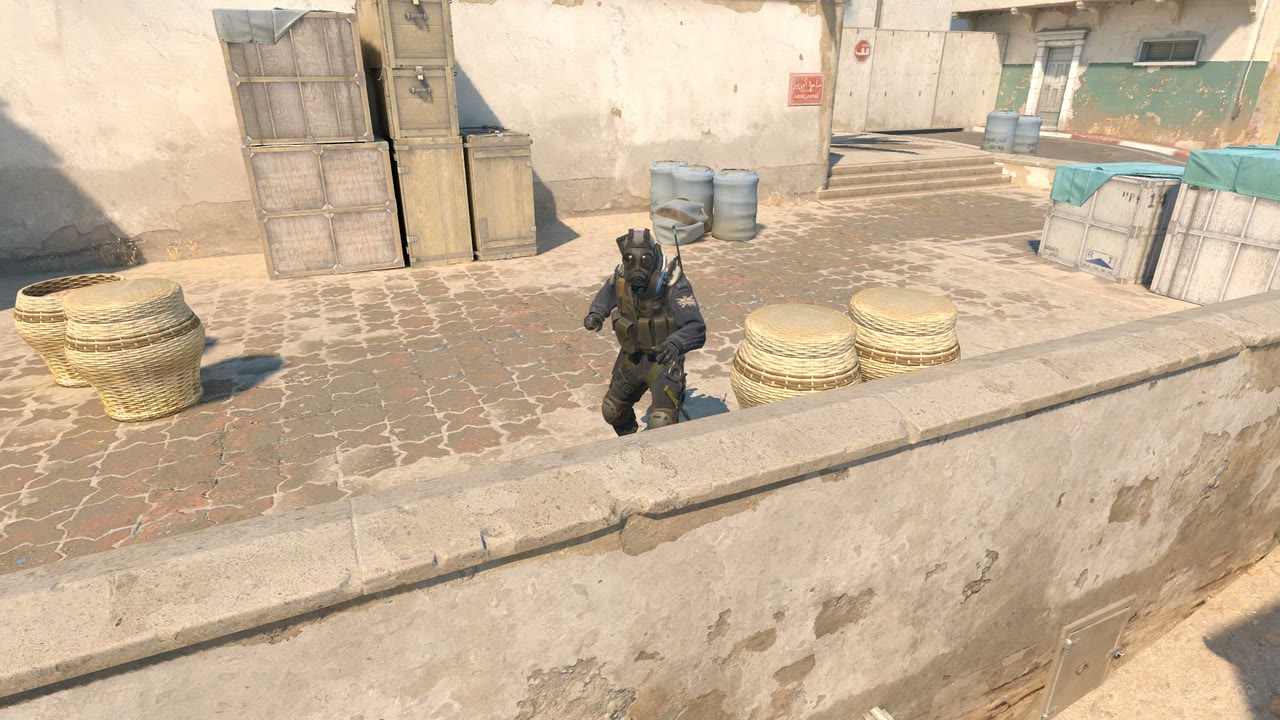 Third-person view of the setup position