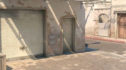 Close-up of the aim point just before the throw