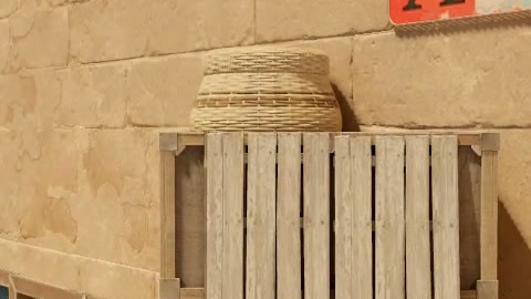 Close-up of the aim point just before the throw