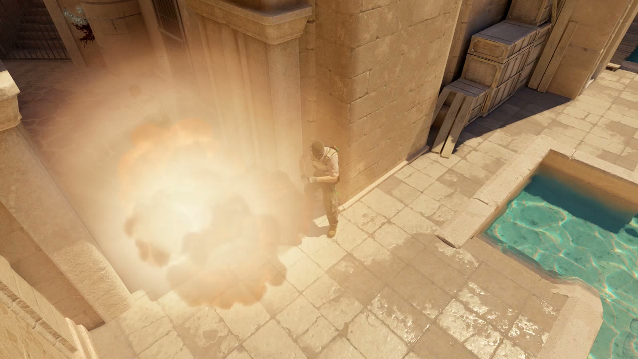 Third-person view of the setup position