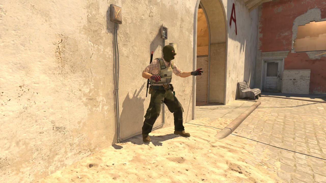 Third-person view of the setup position