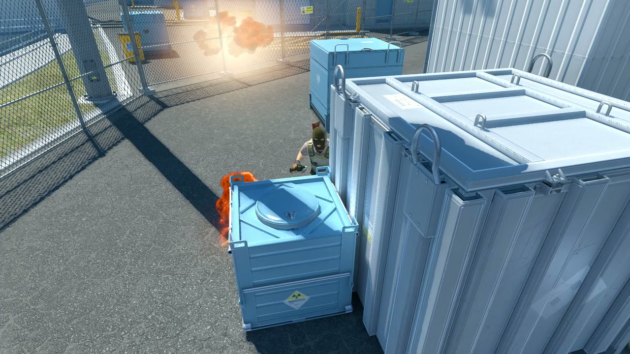 Third-person view of the setup position