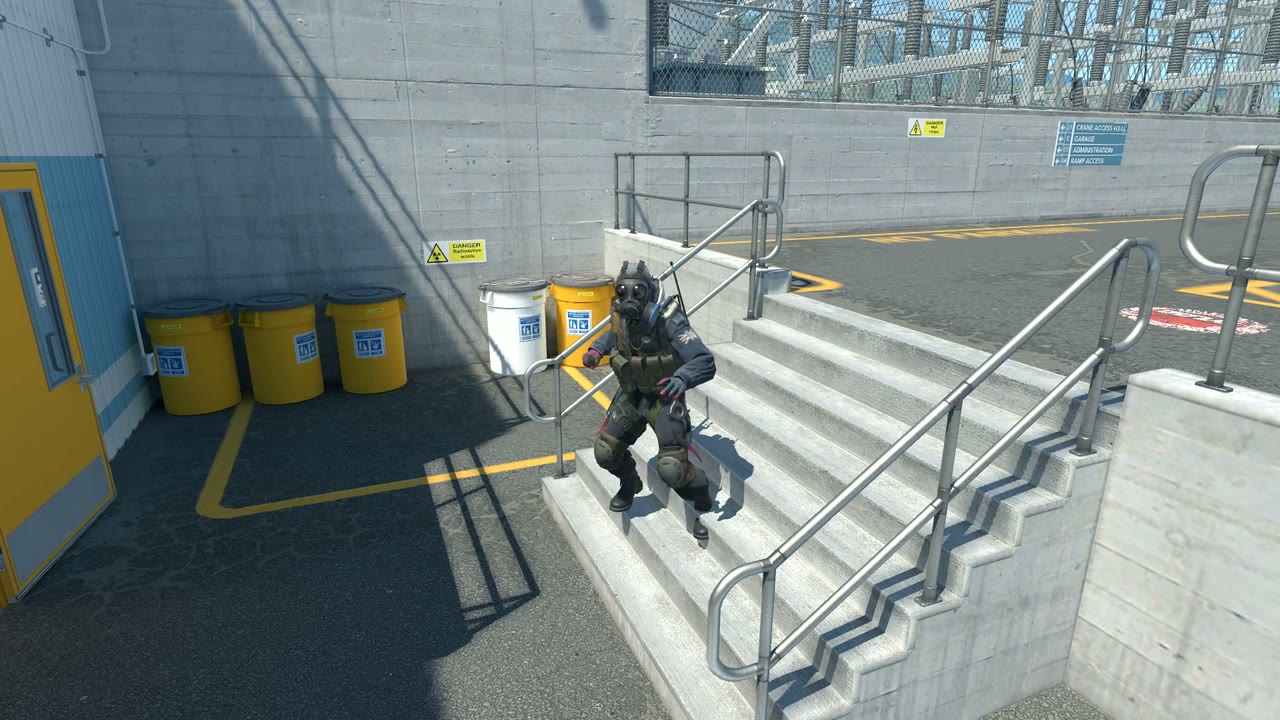 Third-person view of the setup position