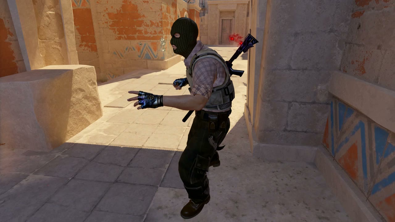 Third-person view of the setup position