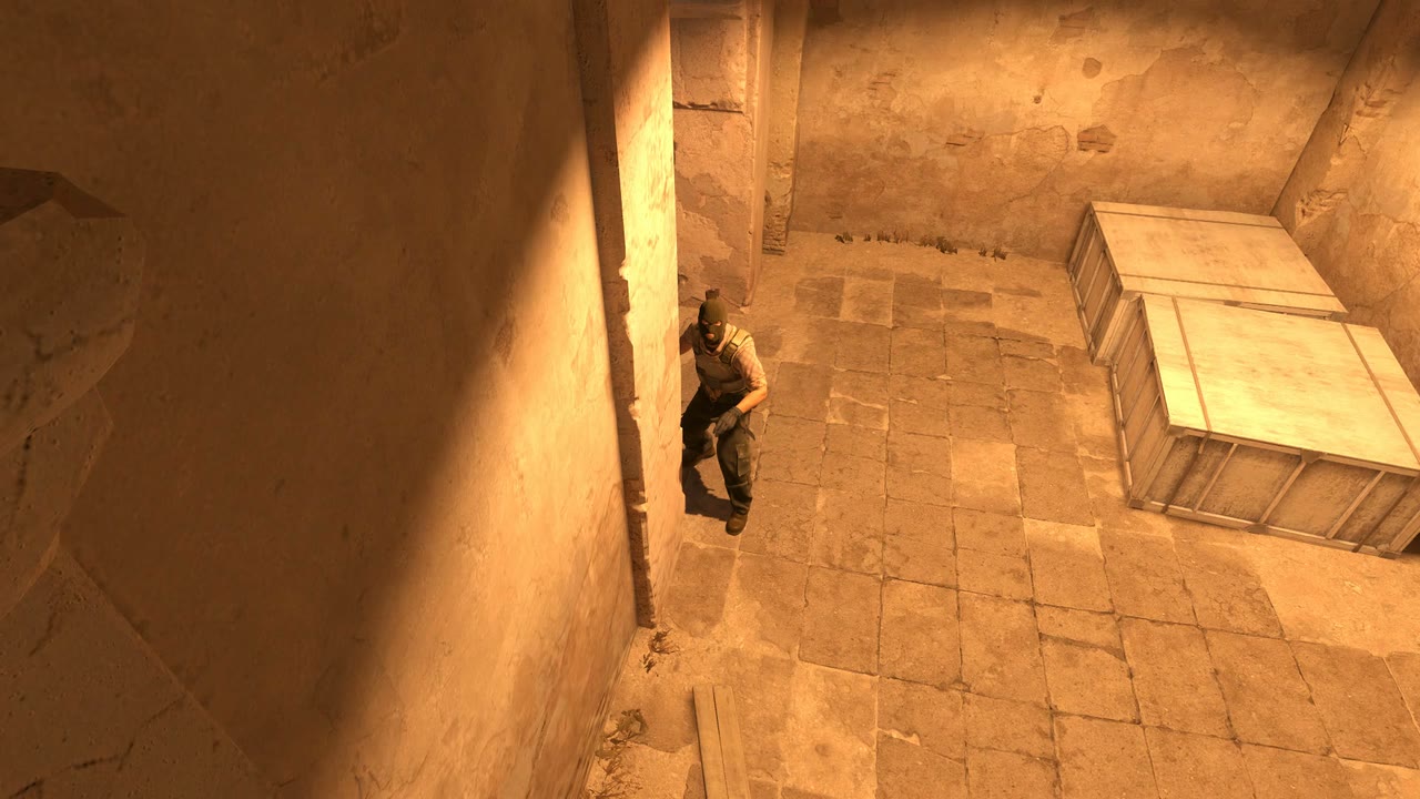 Third-person view of the setup position