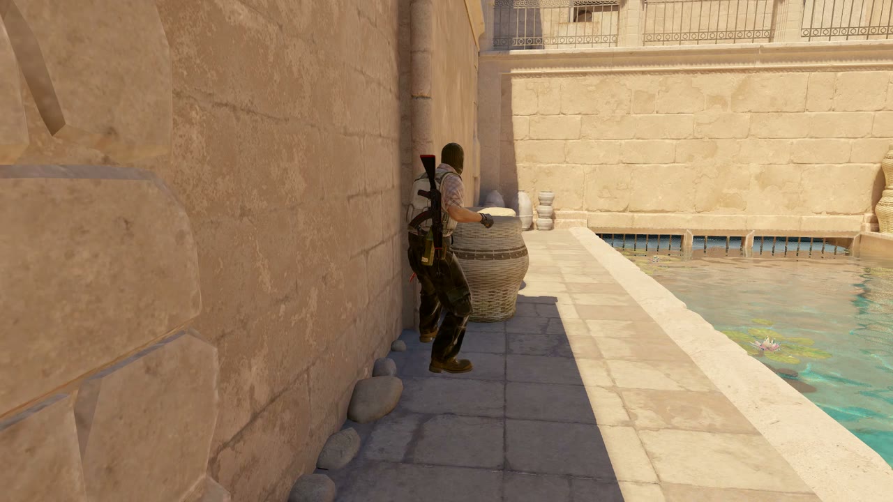 Third-person view of the setup position