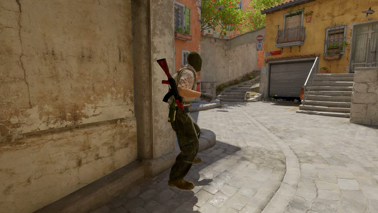 Third-person view of the setup position