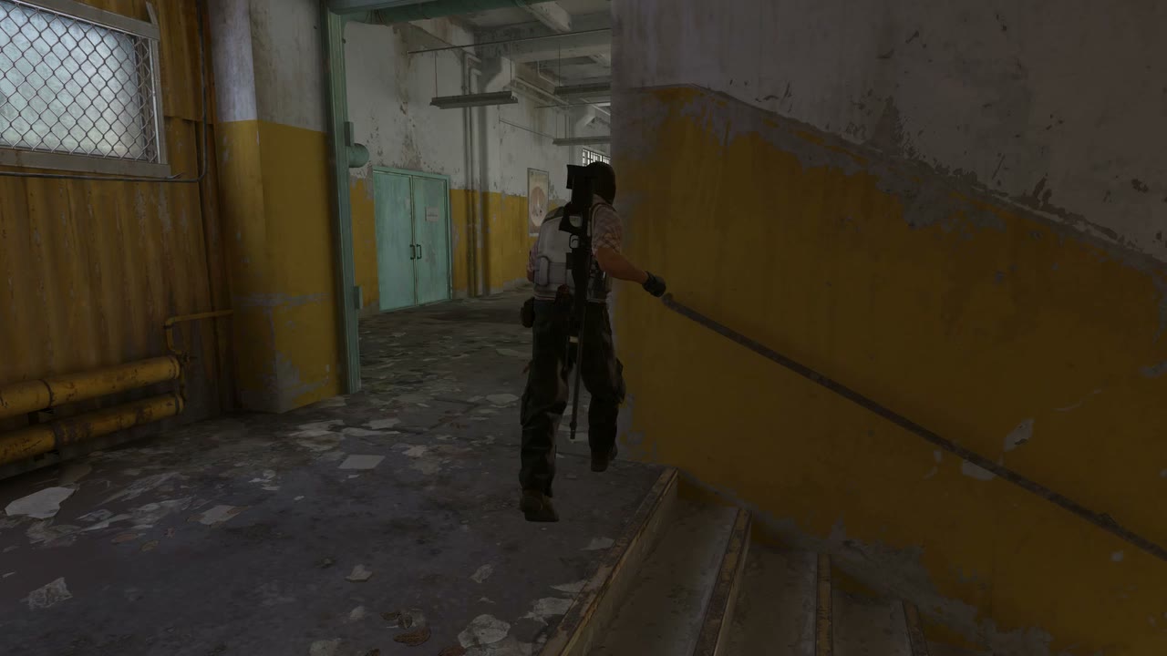 Third-person view of the setup position