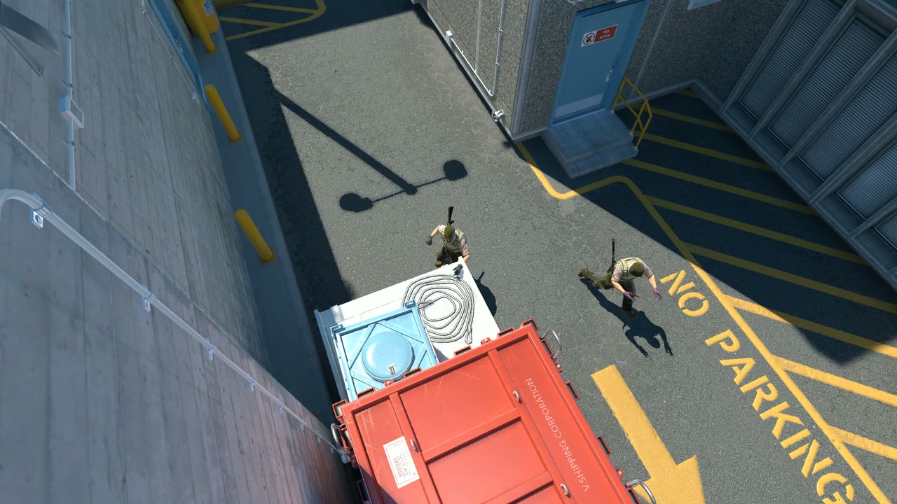 Third-person view of the setup position
