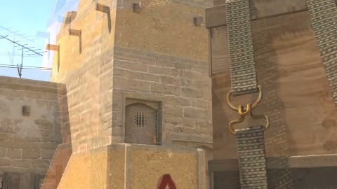 Close-up of the aim point just before the throw