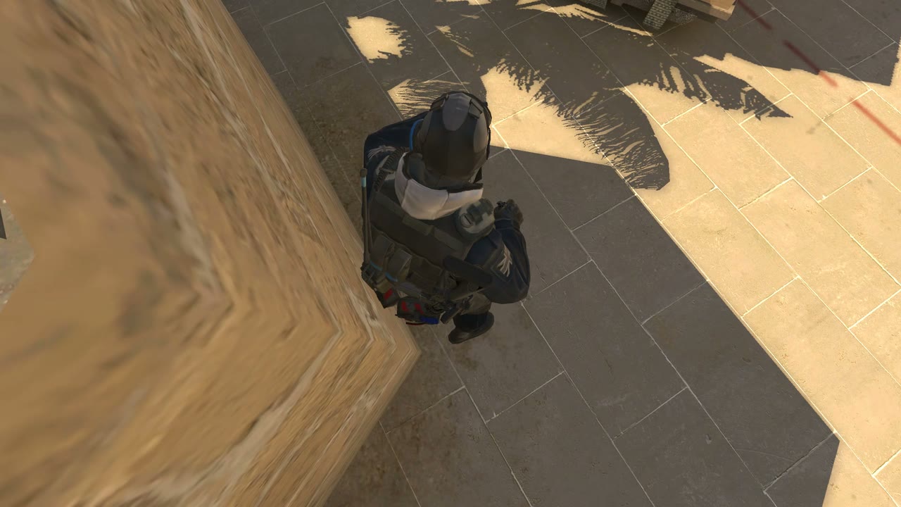 Third-person view of the setup position