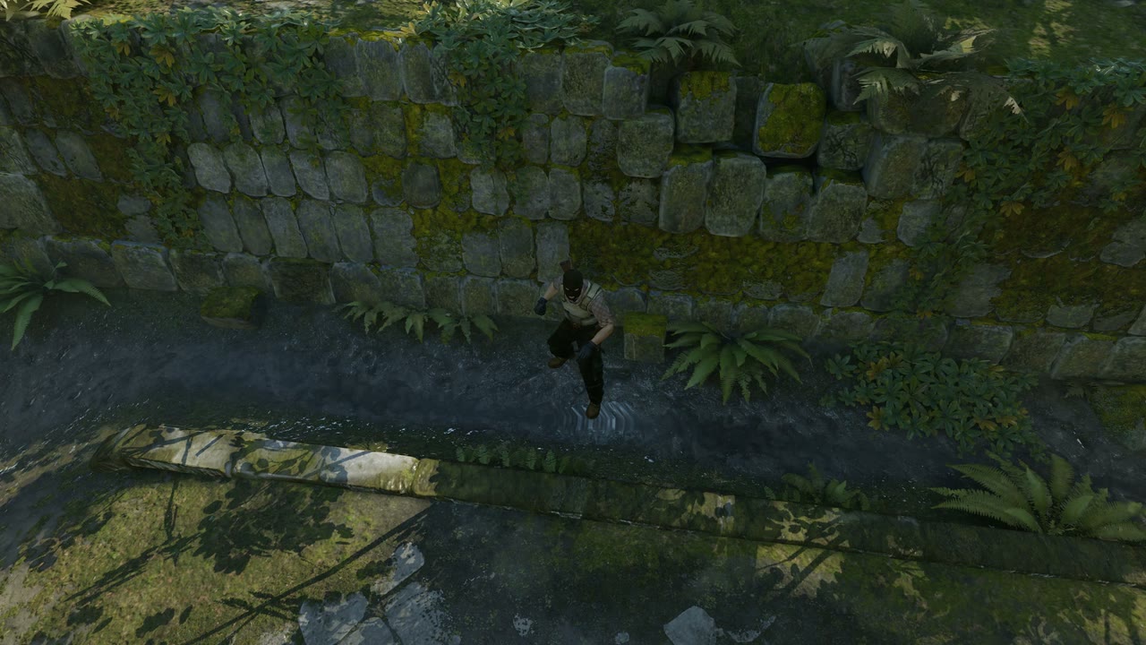 Third-person view of the setup position