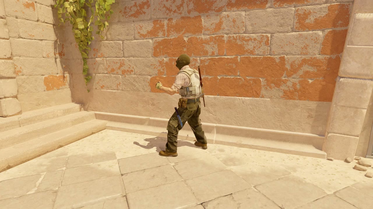 Third-person view of the setup position