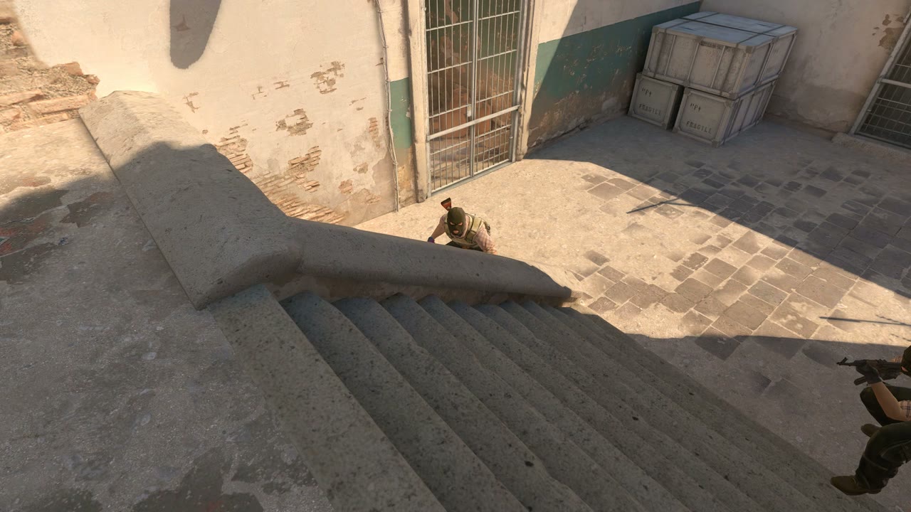 Third-person view of the setup position