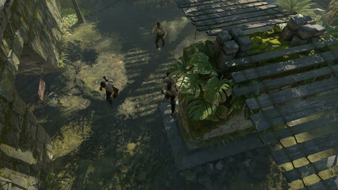 Third-person view of the setup position